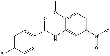 4-bromo-N-(2-methoxy-5-nitrophenyl)benzamide Struktur