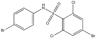 4-bromo-N-(4-bromophenyl)-2,6-dichlorobenzene-1-sulfonamide Struktur