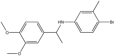 4-bromo-N-[1-(3,4-dimethoxyphenyl)ethyl]-3-methylaniline Struktur