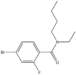 4-bromo-N-butyl-N-ethyl-2-fluorobenzamide Struktur