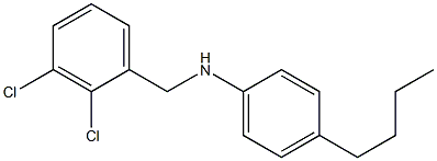 4-butyl-N-[(2,3-dichlorophenyl)methyl]aniline Struktur