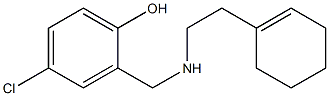 4-chloro-2-({[2-(cyclohex-1-en-1-yl)ethyl]amino}methyl)phenol Struktur