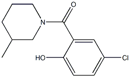 4-chloro-2-[(3-methylpiperidin-1-yl)carbonyl]phenol Struktur