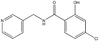 4-chloro-2-hydroxy-N-(pyridin-3-ylmethyl)benzamide Struktur