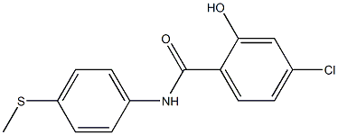 4-chloro-2-hydroxy-N-[4-(methylsulfanyl)phenyl]benzamide Struktur