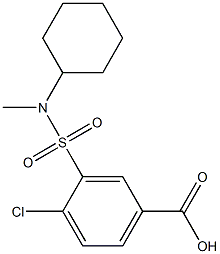 4-chloro-3-[cyclohexyl(methyl)sulfamoyl]benzoic acid Struktur