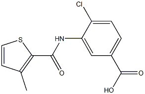 4-chloro-3-{[(3-methylthien-2-yl)carbonyl]amino}benzoic acid Struktur