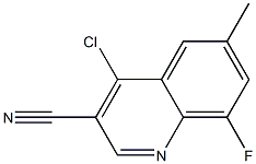 4-chloro-8-fluoro-6-methylquinoline-3-carbonitrile Struktur