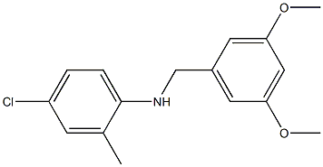 4-chloro-N-[(3,5-dimethoxyphenyl)methyl]-2-methylaniline Struktur