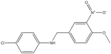 4-chloro-N-[(4-methoxy-3-nitrophenyl)methyl]aniline Struktur