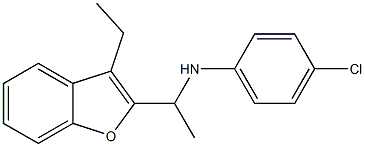 4-chloro-N-[1-(3-ethyl-1-benzofuran-2-yl)ethyl]aniline Struktur