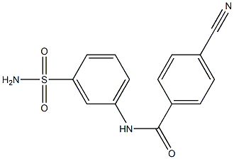 4-cyano-N-(3-sulfamoylphenyl)benzamide Struktur