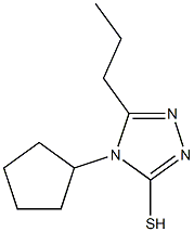 4-cyclopentyl-5-propyl-4H-1,2,4-triazole-3-thiol Struktur