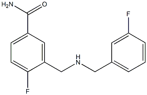 4-fluoro-3-({[(3-fluorophenyl)methyl]amino}methyl)benzamide Struktur