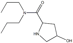 4-hydroxy-N,N-dipropylpyrrolidine-2-carboxamide Struktur