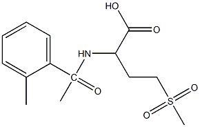 4-methanesulfonyl-2-[1-(2-methylphenyl)acetamido]butanoic acid Struktur