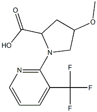 4-methoxy-1-[3-(trifluoromethyl)pyridin-2-yl]pyrrolidine-2-carboxylic acid Struktur