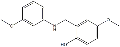 4-methoxy-2-{[(3-methoxyphenyl)amino]methyl}phenol Struktur