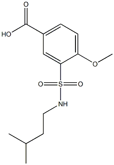 4-methoxy-3-[(3-methylbutyl)sulfamoyl]benzoic acid Struktur