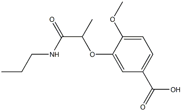 4-methoxy-3-[1-(propylcarbamoyl)ethoxy]benzoic acid Struktur