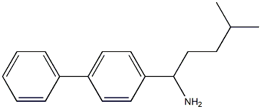 4-methyl-1-(4-phenylphenyl)pentan-1-amine Struktur