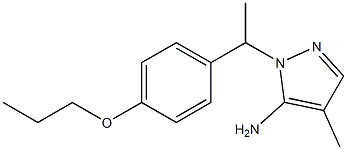 4-methyl-1-[1-(4-propoxyphenyl)ethyl]-1H-pyrazol-5-amine Struktur