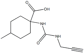 4-methyl-1-{[(prop-2-ynylamino)carbonyl]amino}cyclohexanecarboxylic acid Struktur