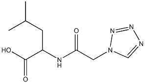 4-methyl-2-[(1H-tetrazol-1-ylacetyl)amino]pentanoic acid Struktur