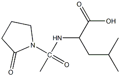 4-methyl-2-[1-(2-oxopyrrolidin-1-yl)acetamido]pentanoic acid Struktur