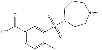 4-methyl-3-[(4-methyl-1,4-diazepane-1-)sulfonyl]benzoic acid Struktur