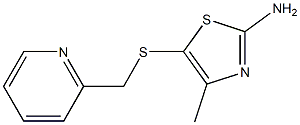 4-methyl-5-[(pyridin-2-ylmethyl)thio]-1,3-thiazol-2-amine Struktur