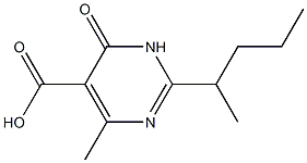 4-methyl-6-oxo-2-(pentan-2-yl)-1,6-dihydropyrimidine-5-carboxylic acid Struktur