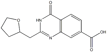 4-oxo-2-(oxolan-2-ylmethyl)-3,4-dihydroquinazoline-7-carboxylic acid Struktur