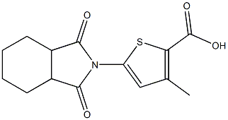 5-(1,3-dioxooctahydro-2H-isoindol-2-yl)-3-methylthiophene-2-carboxylic acid Struktur