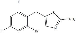 5-(2-bromo-4,6-difluorobenzyl)-1,3-thiazol-2-amine Struktur