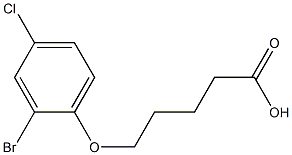 5-(2-bromo-4-chlorophenoxy)pentanoic acid Struktur