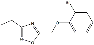 5-(2-bromophenoxymethyl)-3-ethyl-1,2,4-oxadiazole Struktur