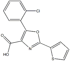 5-(2-chlorophenyl)-2-(thiophen-2-yl)-1,3-oxazole-4-carboxylic acid Struktur