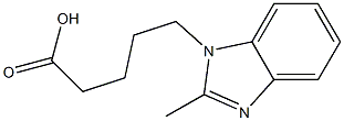 5-(2-methyl-1H-1,3-benzodiazol-1-yl)pentanoic acid Struktur