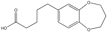 5-(3,4-dihydro-2H-1,5-benzodioxepin-7-yl)pentanoic acid Struktur