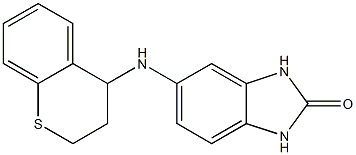 5-(3,4-dihydro-2H-1-benzothiopyran-4-ylamino)-2,3-dihydro-1H-1,3-benzodiazol-2-one Struktur