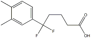 5-(3,4-dimethylphenyl)-5,5-difluoropentanoic acid Struktur