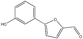 5-(3-hydroxyphenyl)furan-2-carbaldehyde Struktur