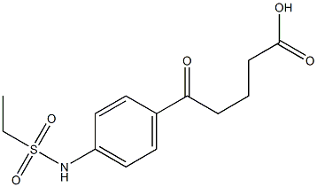 5-(4-ethanesulfonamidophenyl)-5-oxopentanoic acid Struktur