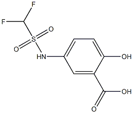 5-(difluoromethanesulfonamido)-2-hydroxybenzoic acid Struktur