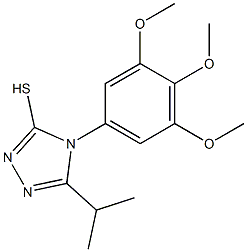 5-(propan-2-yl)-4-(3,4,5-trimethoxyphenyl)-4H-1,2,4-triazole-3-thiol Struktur