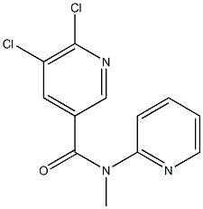 5,6-dichloro-N-methyl-N-(pyridin-2-yl)pyridine-3-carboxamide Struktur