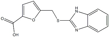 5-[(1H-1,3-benzodiazol-2-ylsulfanyl)methyl]furan-2-carboxylic acid Struktur