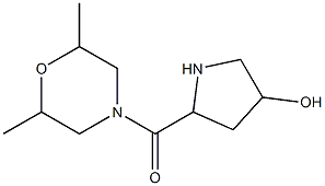 5-[(2,6-dimethylmorpholin-4-yl)carbonyl]pyrrolidin-3-ol Struktur