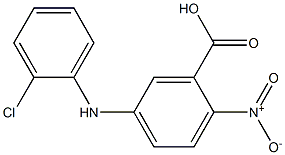 5-[(2-chlorophenyl)amino]-2-nitrobenzoic acid Struktur